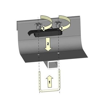 Universele U beugel montageset voor dakkoffer - skibox 